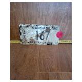 KANSAS LICENSE PLATE 1990
