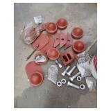 BUCKET OF METAL IMPLEMENT PARTS