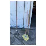 RAKES, PITCH FORK , MOP AND POLES