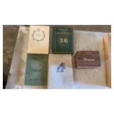 VINTAGE BOOKS AND OLD RECIPE BOX FULL OF