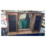 CABINET WITH MIRROR - 35 IN BY 17 IN