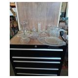 MIXED CLEAR GLASSWARE