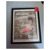 FRAMED, UNDERWATER MOVIE POSTER 8X10