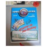 DUAL SIGNATURES, 1991 IOWA CUBS YEARBOOK
