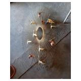 BIRDS IN FLIGHT SUNBURST METAL WALL SCULPTURE BY