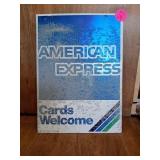 METAL AMERICAN EXPRESS ADVERTISING SIGN