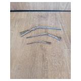 3 MINIATURE METAL TOY GUNS