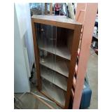 CORNER SHELF WITH TWO PLEXIGLASS SLIDING DOORS
