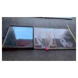 4 MIRRORS - 3 WITH FLOWER DESIGNS