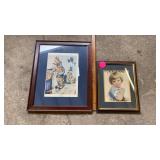 VINTAGE PRINTS IN MATTED FRAMES