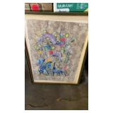 PAINTING OF BIRDS/ ANIMALS 24 IN BY 32 IN