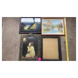 3 PICTURES - 1 VINTAGE WITH BEAUTIFUL FRAME BUT