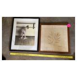 ONE BALLERINA PICTURE AND 1 PRESSED LEAVES