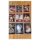 9 VARIOUS BASEBALL CARDS - ROOKIES AND