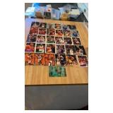 30 FLEER NBA PLAYERS FOOTBALL CARDS AND 1