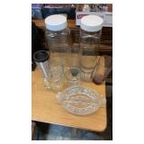 12 INCH GLASS CANISTERS - GLASSWARE AND INSULATED