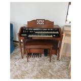 ELECTRIC HAMMOND ORGAN WITH LESLIE REVERB SPEAKER