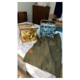 2 SEWING HOLDERS AND MILITARY DUFFLE BAG