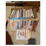 2 SMALL BOXES OF VINTAGE SEWING PATTERNS