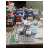 FIRST AID SUPPLIES,  LENS TOWELS, TOOTH BRUSHES,