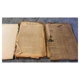 2 STACKS OF ANTIQUE PAPERS- 1939 FARNAM ECHO ,