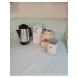 COFFEE PERCOLATOR, CAN OPENER, BEAN GRINDER,