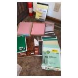 MANY LEGAL PADS, COLORED PAPER AND NOTEBOOKS