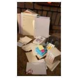 LEGAL PADS, MANY STICKY NOTE PADS, WRITING