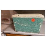 MID CENTURY - STRYROAM COOLER WITH METAL  HANDLES