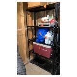 METAL SHELVING UNIT - 4 SHELVES- 36 IN BY 70 IN