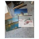 BOX OF PICTURES AND PRINTS