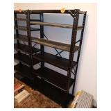 6 TIER METAL UTILITY SHELF, HAS 2 WOOD SHELVES