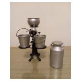 DIECAST METAL TOY CREAMER SEPARATOR AND MILK CAN