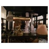 4 DESK LAMPS AND A SHADE