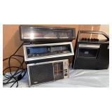 PANASONIC CASSETTE PLAYER & 3 RADIO- ALARM CLOCKS