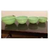 4 FIREKING JADEITE NESTING/ MIXING BOWLS