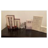 CRYSTAL VASES INCLUDING W M DALTON , AVON AND