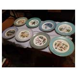 8 AVON CHRISTMAS PLATE SERIES FROM 1973-1980