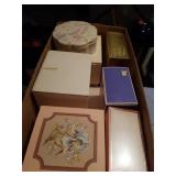 BOX OF AVON POWDER AND TALCS