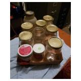 BOX OF FRUIT JARS