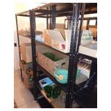 6 FT METAL SHELF, FIVE TIER, ITEMS ON SHELF NOT