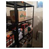 6 FT METAL SHELF, FIVE TIER, ITEMS ON SHELF NOT