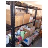 6 FT METAL SHELF, FIVE TIER, ITEMS ON SHELF NOT