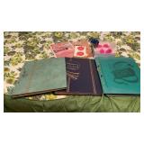 SCRAP BOOKS- VINTAGE 2 EMPTY - 1 WITH OLD