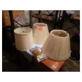 3 LAMP SHADES AND A 15