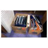 2 BIG BOXES OF BINDERS