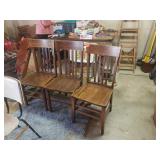 3 WOOD CHAIRS