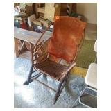 HOMEMADE VINTAGE WOOD CHAIR