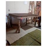 VINTAGE WOOD TABLE 59"X30"