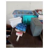 WALKER GLIDES, METAL FILE BOX, HAMPER, UTENSIL